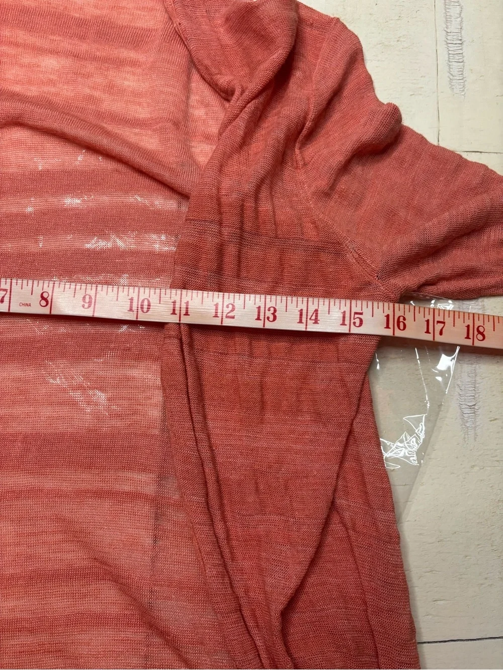 MOTH Anthropologie Early Sun Coral Duster Summer Cardigan Size Small Linen Blend